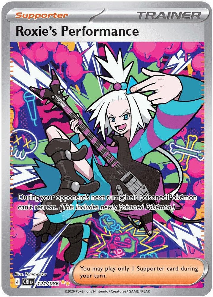 Roxie's Performance 121/086 Holo Chaos Rising Pokemon NM