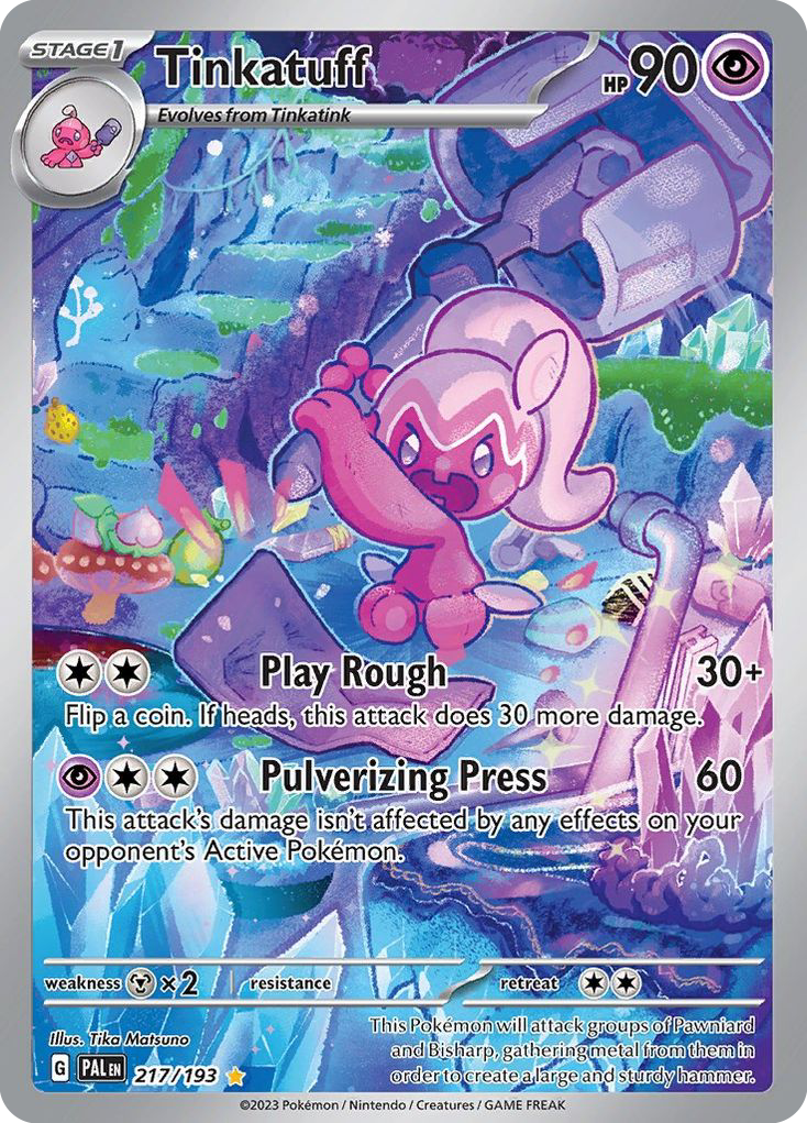 Tinkatuff 217/193 Illustration Rare Paldea Evolved Pokemon Near Mint