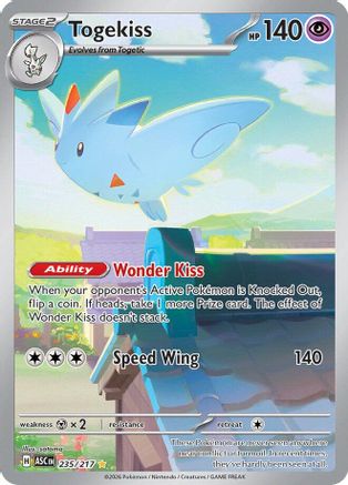 Togekiss 235/217 Illustration Rare Ascended Heroes Pokemon Near Mint