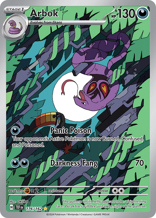 Arbok 176/162 Illustration Rare Temporal Forces Pokemon Near Mint
