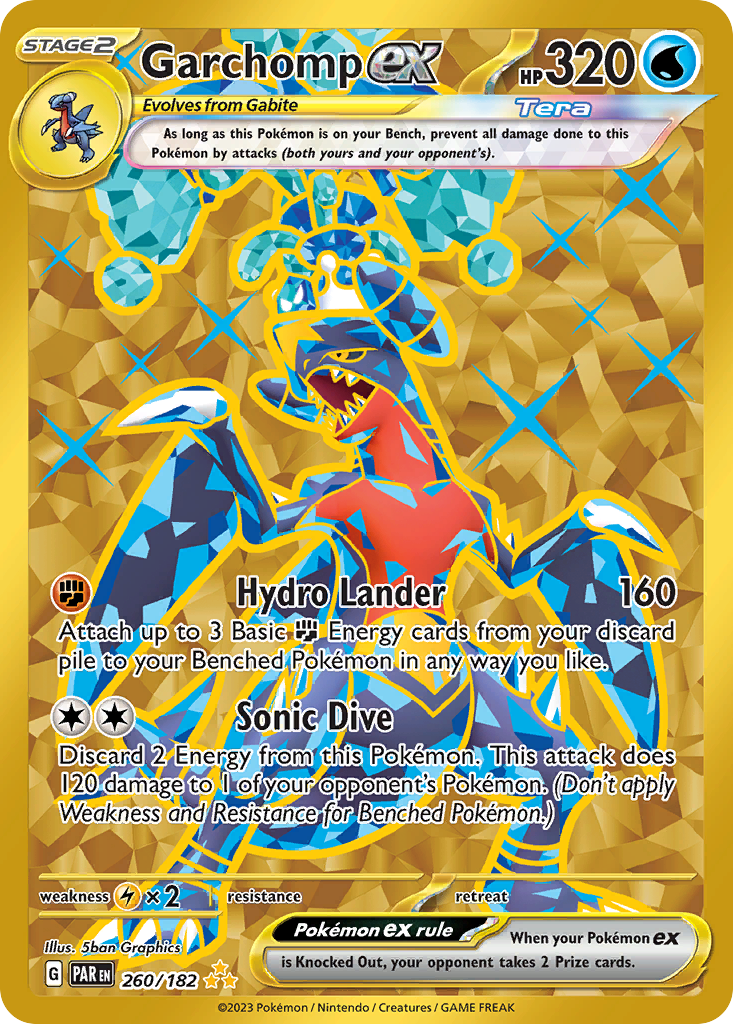 Garchomp ex 260/182 Hyper Rare Paradox Rift Pokemon Near Mint