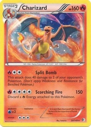 Charizard (Cosmos Holo) 020/149 Holo Promo Blister Exclusives Pokemon HP