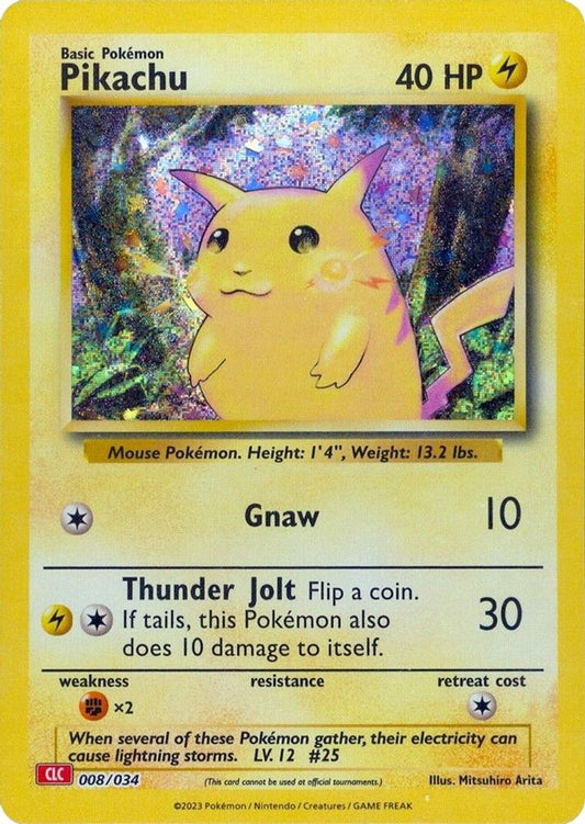 Pikachu 008/034 Holo Classic Collection Trading Card Game Classic Pokemon NM