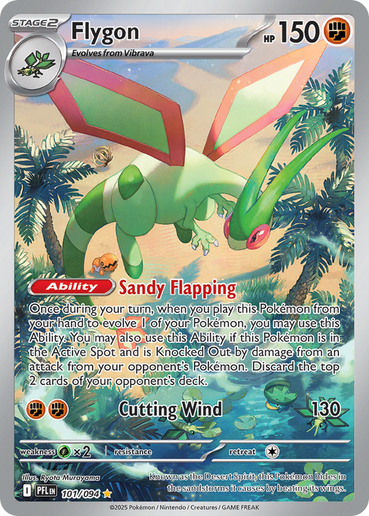 Flygon 101/094 Illustration Rare Phantasmal Flames Pokemon Near Mint