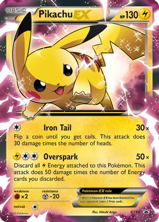 Pikachu EX XY84 Holo Promo XY Promo Pokemon Lightly Played