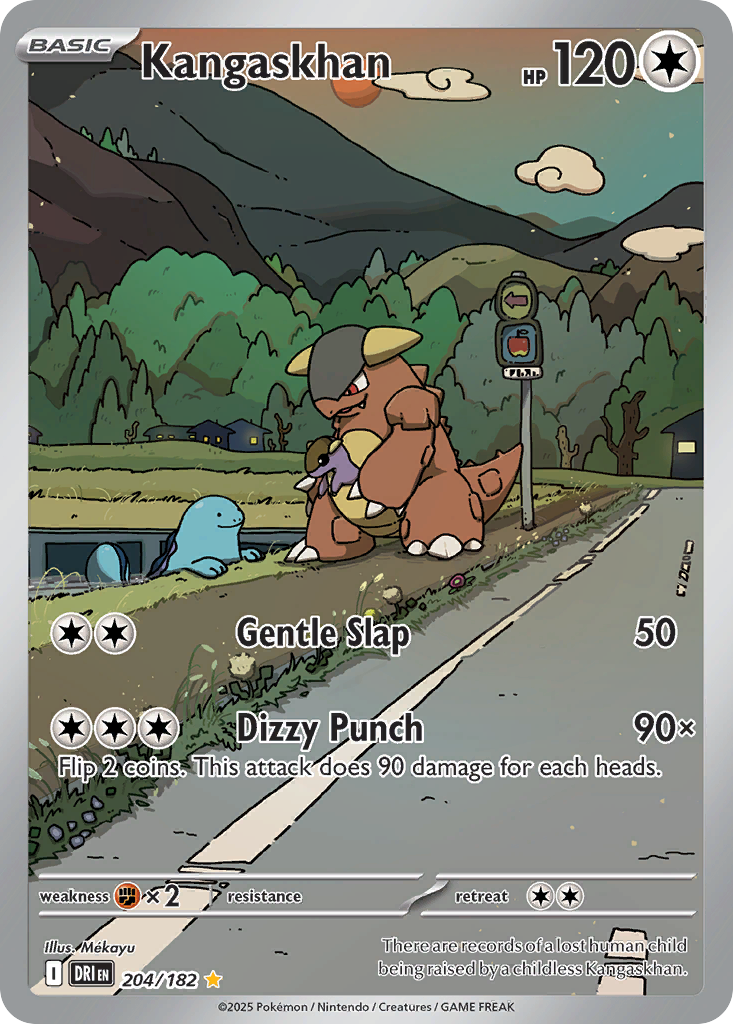 Kangaskhan 204/182 Illustration Rare Destined Rivals Pokemon Holo Near Mint