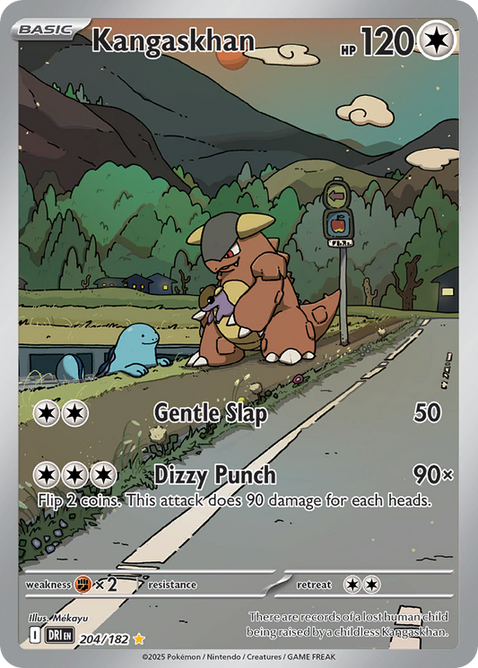 Kangaskhan 204/182 Illustration Rare Destined Rivals Pokemon Holo Near Mint
