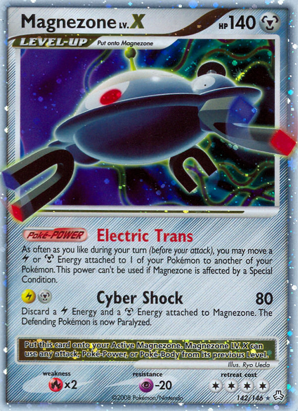 Magnezone LV.X 142/146 Holo LV.X Rare Legends Awakened Pokemon Moderately Played