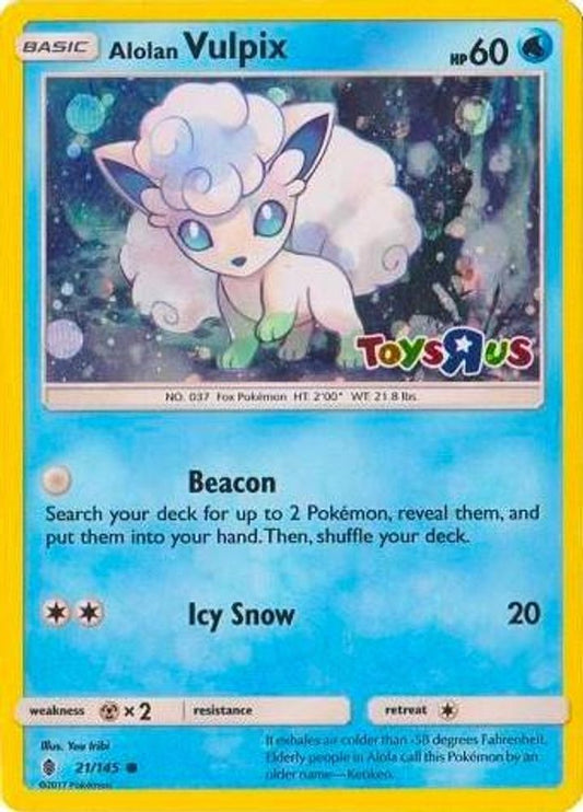Alolan Vulpix (Toys R Us Promo) 021/145 Holo SEALED Pokemon NM