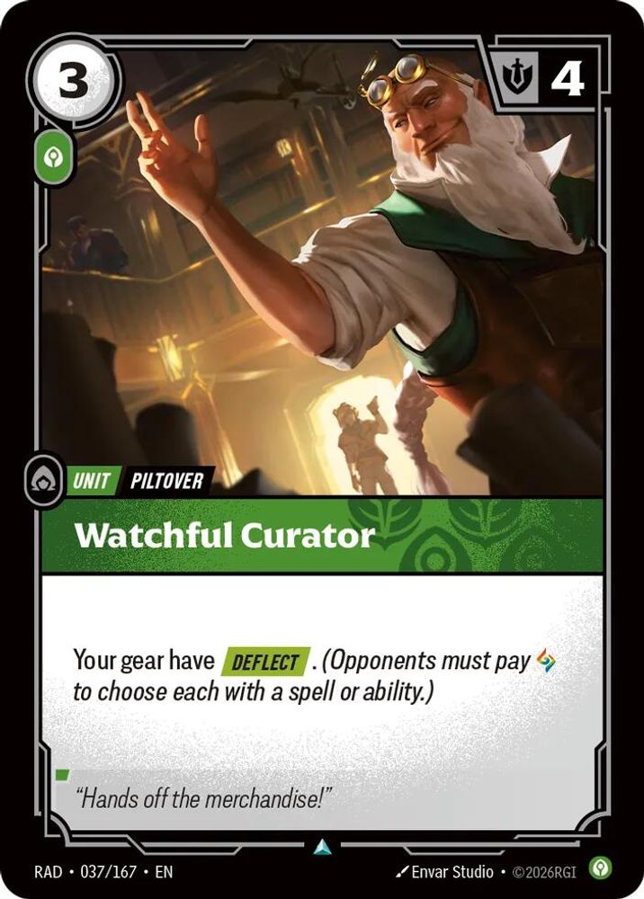Watchful Curator 037/167 Uncommon Radiance Riftbound Near Mint