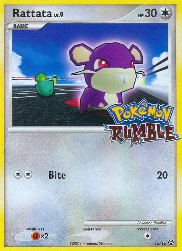 Rattata 15/16 Pokemon Rumble Pokemon Lightly Played