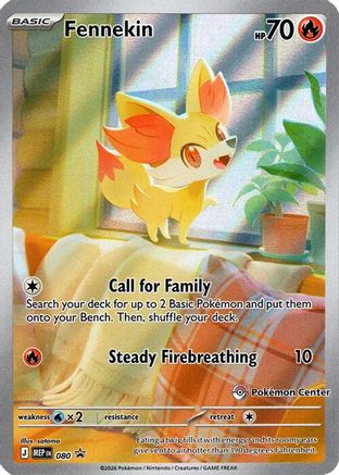 Fennekin (Pokemon Center Exclusive) 080 Holo ME: Mega Evolution Promo Pokemon NM