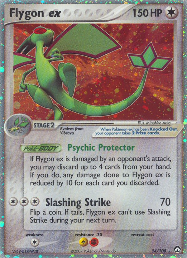 Flygon ex 94/108 Holo Ultra Rare Power Keepers Pokemon Lightly Played