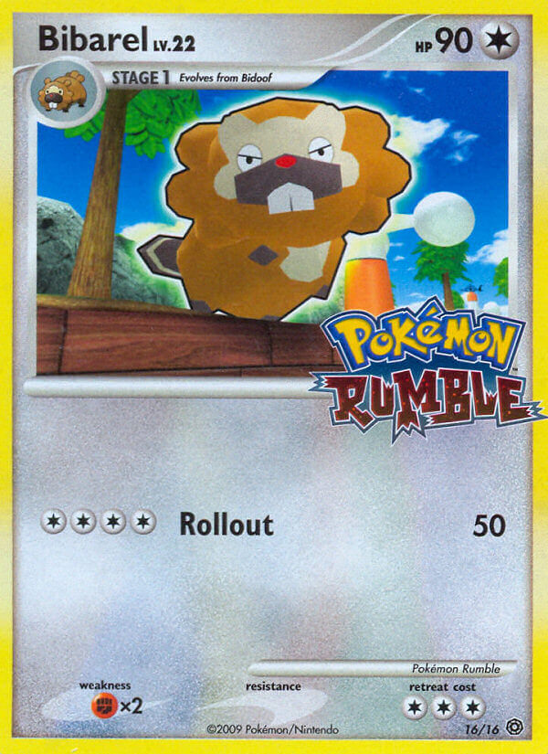 Bibarel 16/16 Pokemon Rumble Pokemon Moderately Played