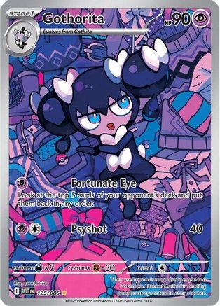 Gothorita 125/086 Illustration Rare White Flare Pokemon Holo Near Mint