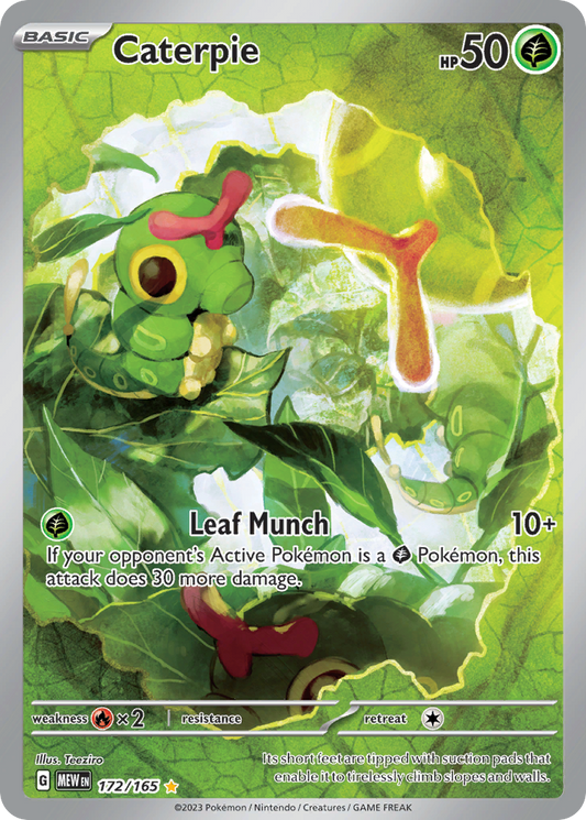 Caterpie 172/165 Illustration Rare 151 Pokemon Near Mint