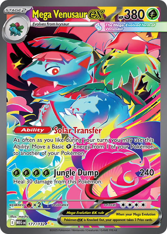Mega Venusaur ex 177/132 Special Illustration Rare Mega Evolution Pokemon NM