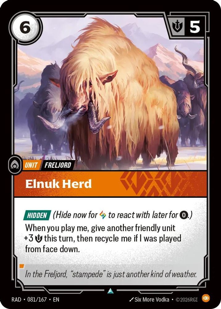 Elnuk Herd 081/167 Uncommon Radiance Riftbound Near Mint