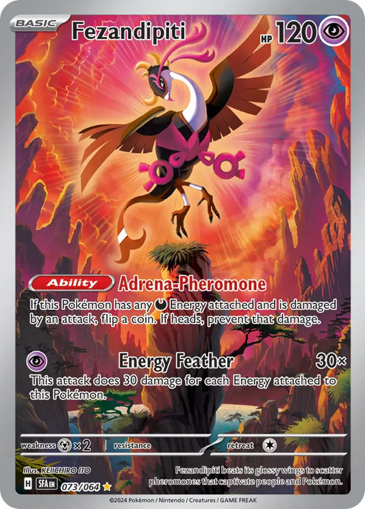 Fezandipiti 073/064 Illustration Rare Shrouded Fable Pokemon Holo Near Mint
