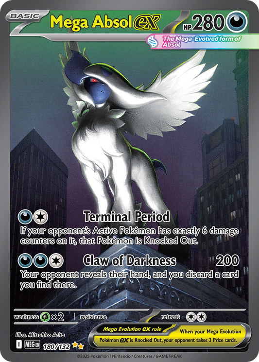 Mega Absol ex 180/132 Special Illustration Rare Mega Evolution Pokemon Near Mint