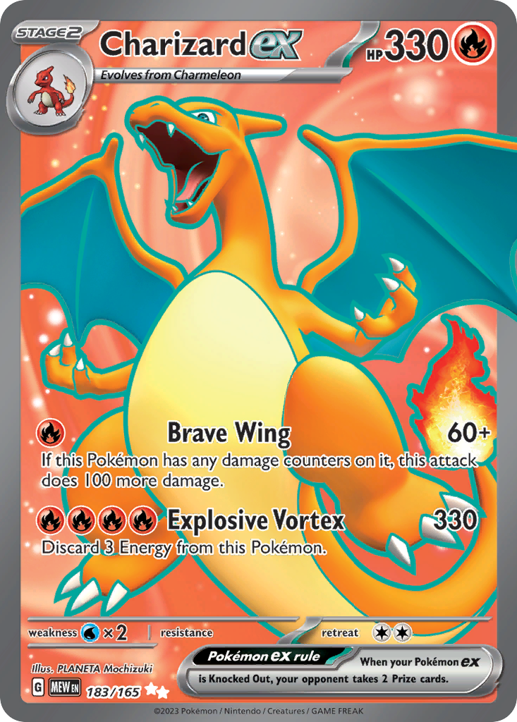 Charizard ex 183/165 Ultra Rare 151 Pokemon Near Mint