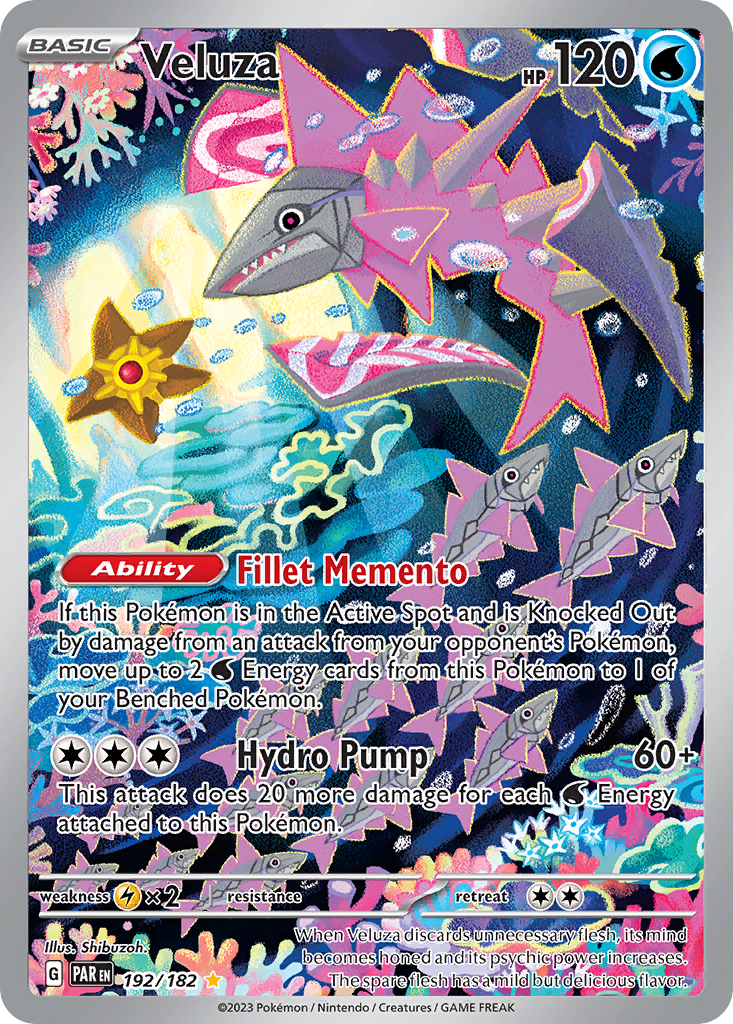 Veluza 192/182 Illustration Rare Paradox Rift Pokemon Near Mint