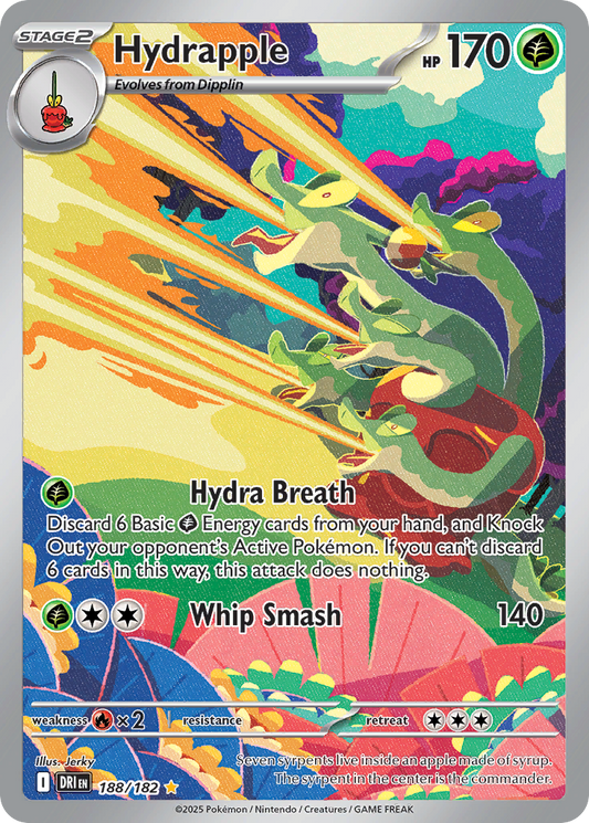 Hydrapple 188/182 Illustration Rare Destined Rivals Pokemon Near Mint