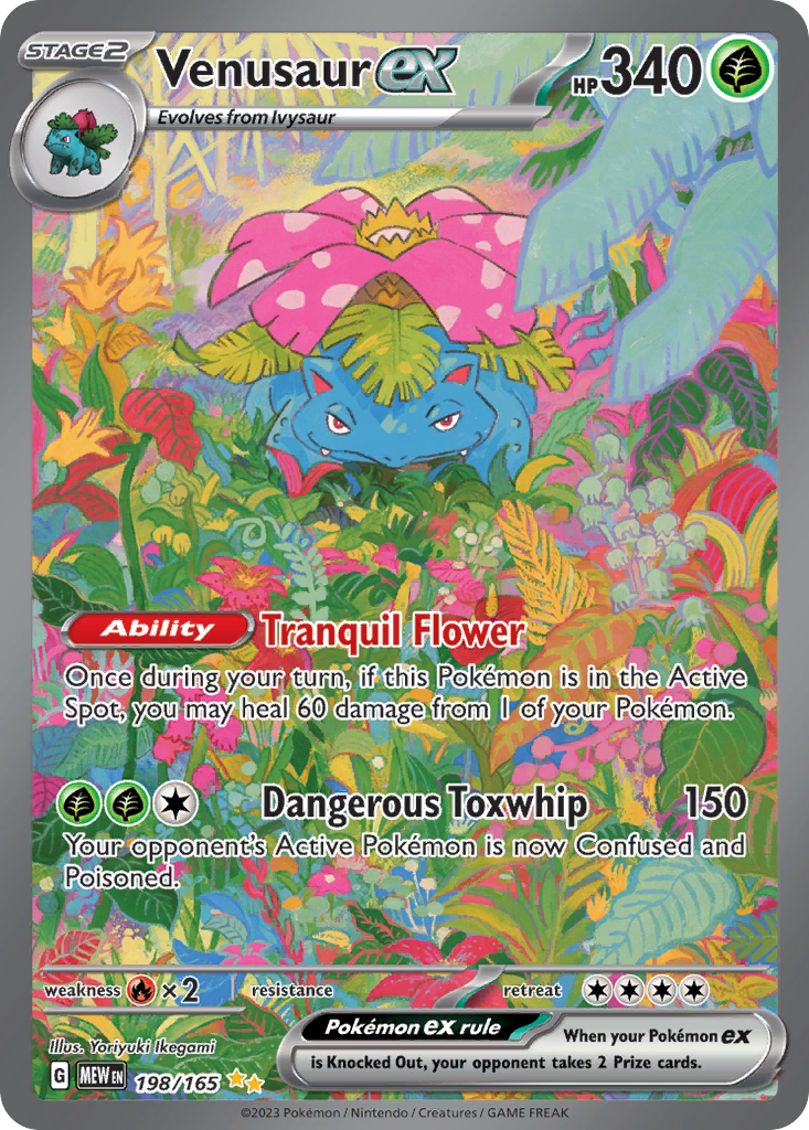 Venusaur ex 198/165 Special Illustration Rare 151 Pokemon Near Mint