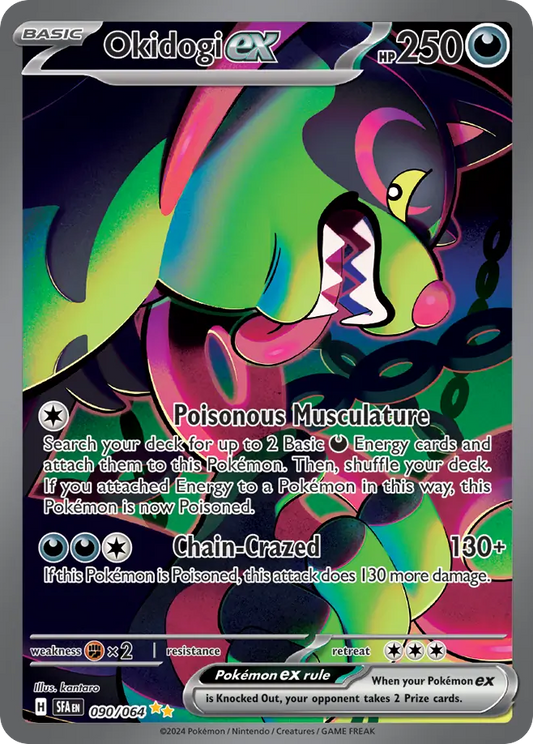 Okidogi ex 090/064 Special Illustration Rare Shrouded Fable Pokemon Holo NM