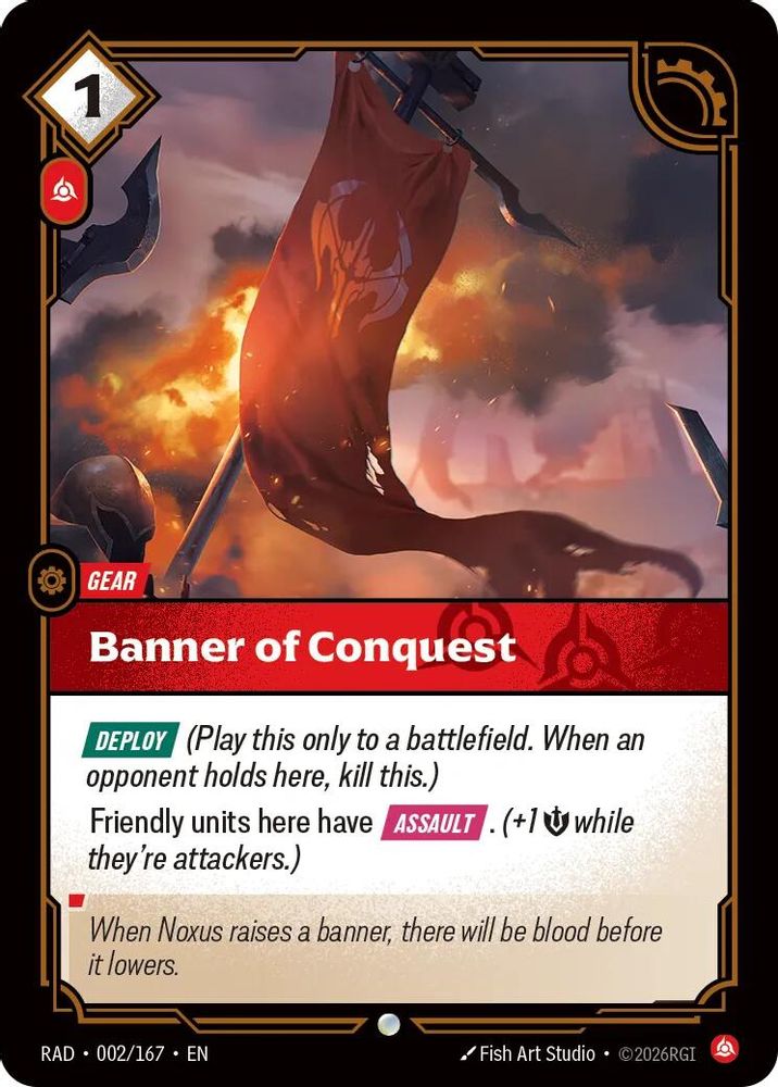 Banner of Conquest 002/167 Common Radiance Riftbound Near Mint