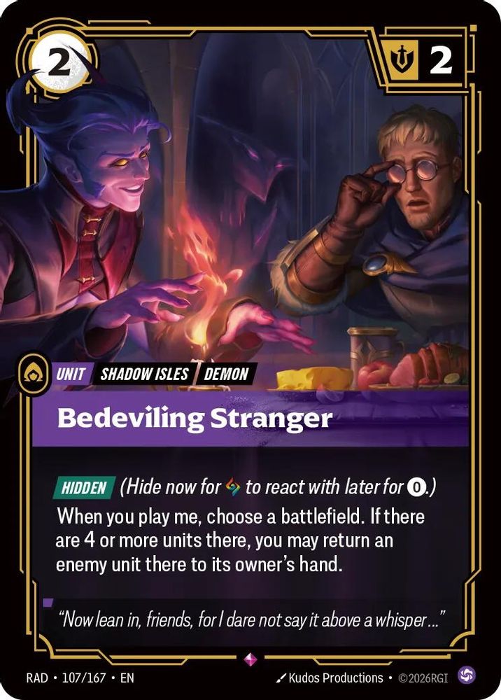 Bedeviling Stranger 107/167 Rare Radiance Riftbound Foil Near Mint