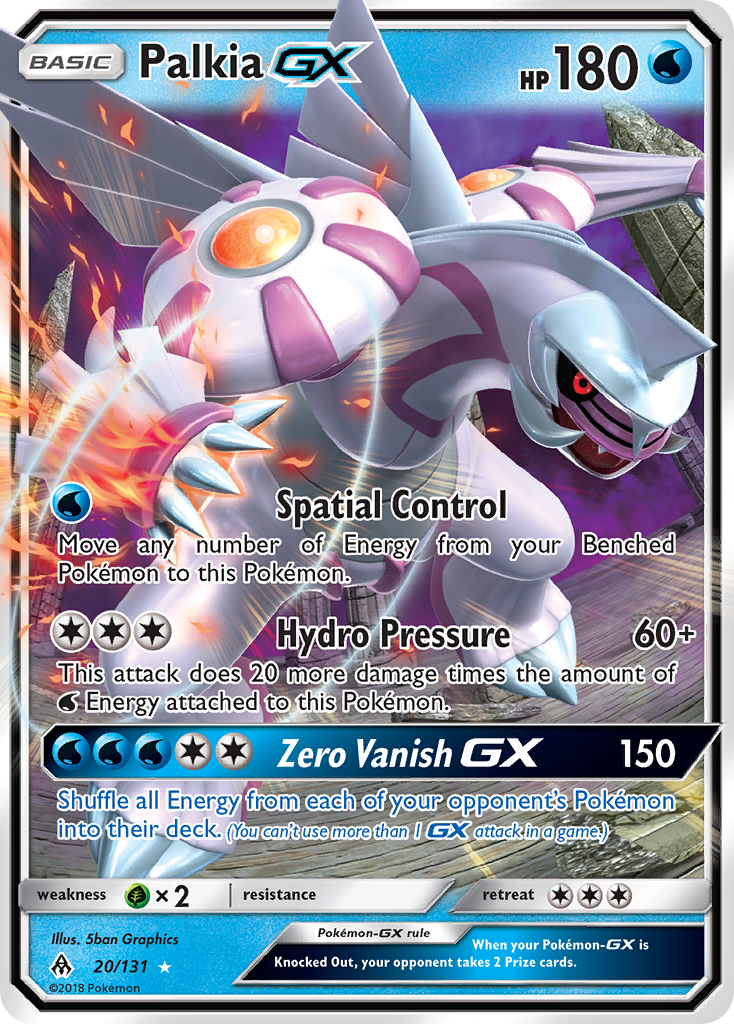 Palkia GX 20/131 Holo GX Rare Forbidden Light Pokemon Near Mint
