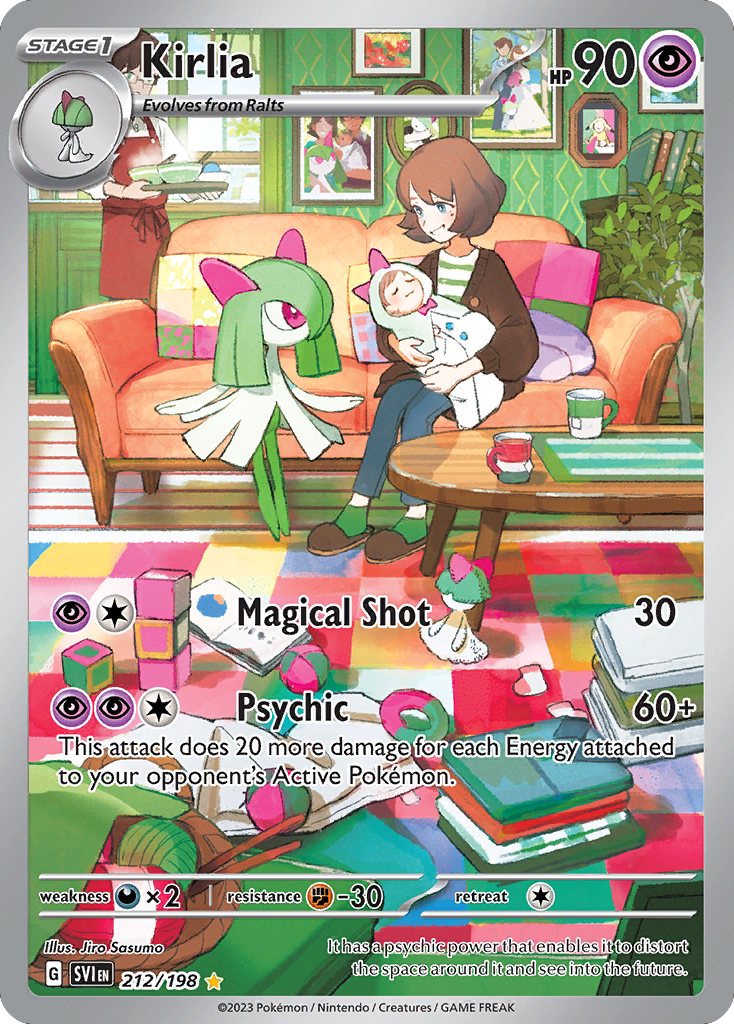 Kirlia 212/198 Illustration Rare Scarlet & Violet Pokemon Near Mint
