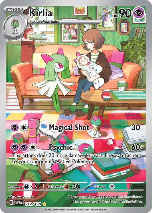 Kirlia 212/198 Illustration Rare Scarlet & Violet Pokemon Near Mint