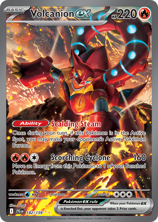 Volcanion ex 182/159 Special Illustration Rare Journey Together Pokemon Holo NM