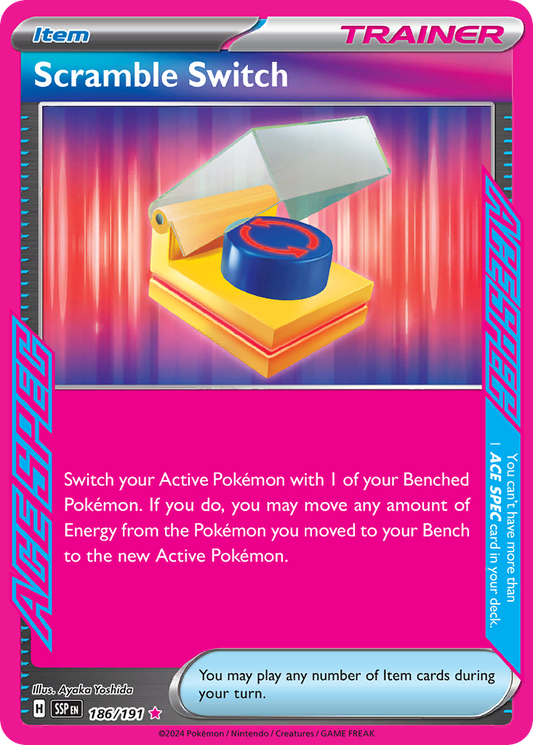 Scramble Switch 186/191 ACE SPEC Rare Surging Sparks Pokemon Near Mint