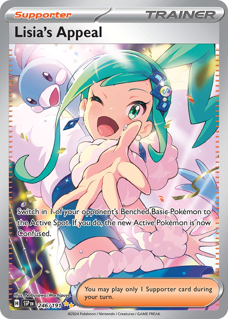 Lisia's Appeal 246/191 Special Illustration Rare Surging Sparks Pokemon NM