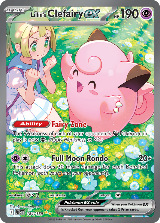 Lillie's Clefairy ex 184/159 Journey Together Pokemon Holo NM