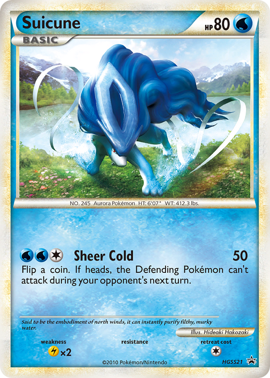 Suicune HGSS21 Promo HGSS Black Star Promos Pokemon Lightly Played