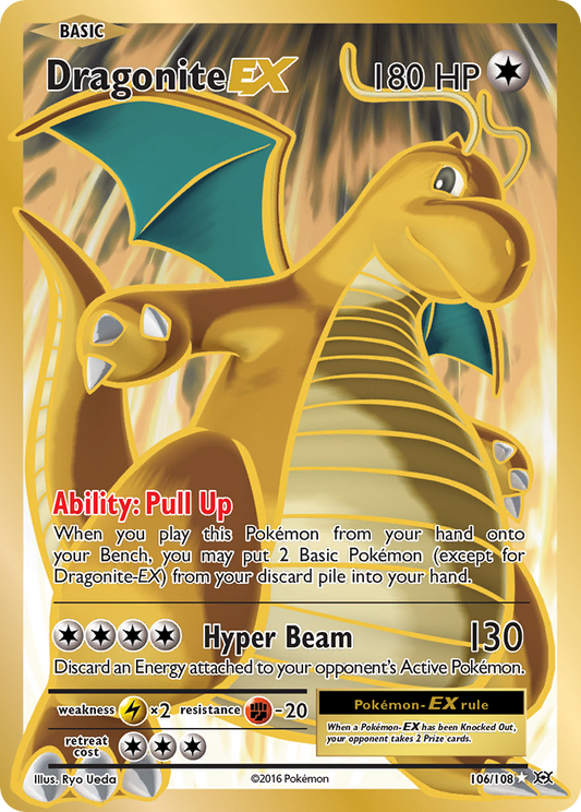 Dragonite EX 106/108 Ultra Rare Evolutions Pokemon Near Mint