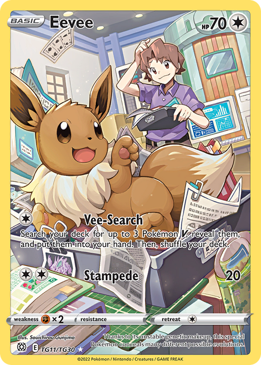 Eevee TG11/TG30 Holo Brilliant Stars Trainer Gallery Pokemon NM