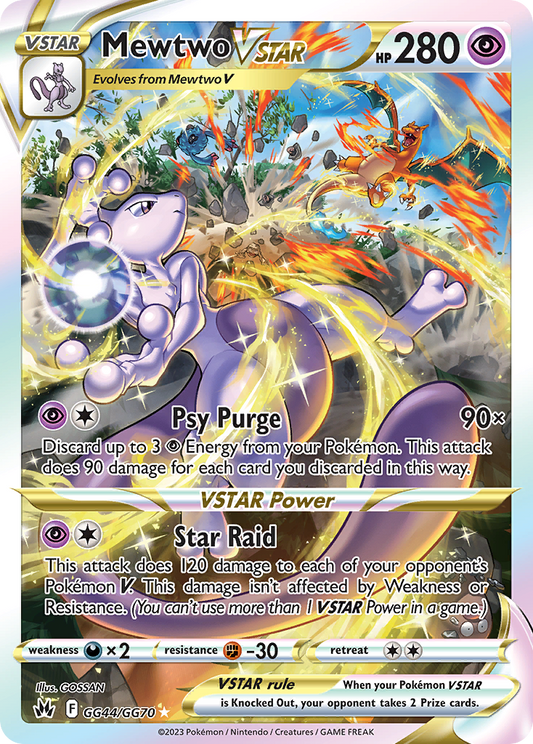 Mewtwo VSTAR GG44/GG70 Holo VSTAR Rare Crown Zenith Galarian Gallery Pokemon NM
