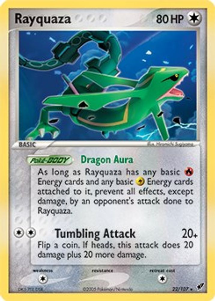 Rayquaza 22/107 Holo Rare Deck Exclusives Pokemon Lightly Played