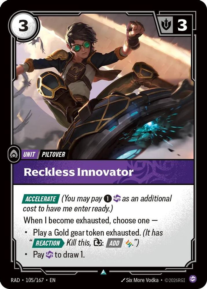 Reckless Innovator 105/167 Uncommon Radiance Riftbound Near Mint