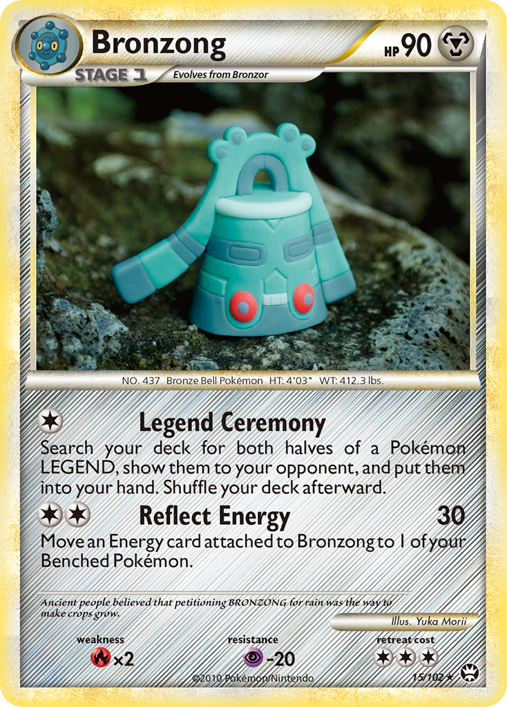 Bronzong 15/102 Rare HGSS Triumphant Pokemon Lightly Played