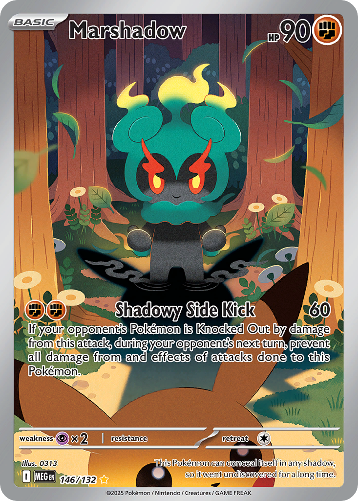 Marshadow 146/132 Illustration Rare Mega Evolution Pokemon Near Mint