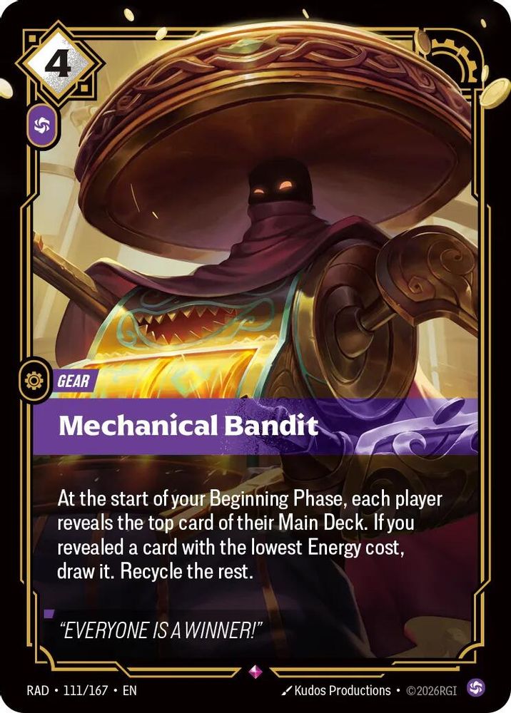 Mechanical Bandit 111/167 Rare Radiance Riftbound Foil Near Mint