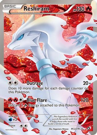 Reshiram RC22/RC25 Holo Legendary Treasures: Radiant Collection Pokemon Holo LP