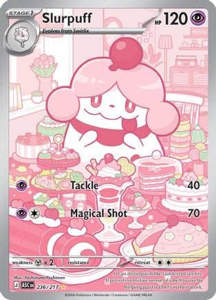 Slurpuff 236/217 Illustration Rare Ascended Heroes Pokemon Near Mint
