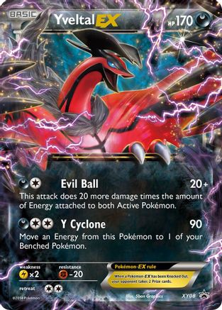 Yveltal EX XY08 Holo Promo XY Promo Pokemon Damaged